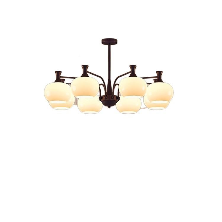 风法式5客厅吊灯202新款中式胡桃木色复新古中古投影大厅房间主灯