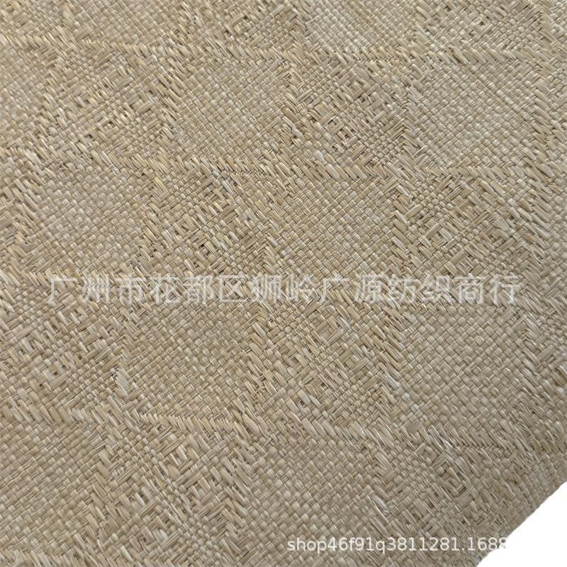 PP草编织7163提花布方格仿草布彩色编织织料草编包鞋材抱枕装饰
