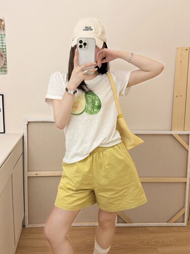 韩系水果印花显瘦短袖T恤女夏