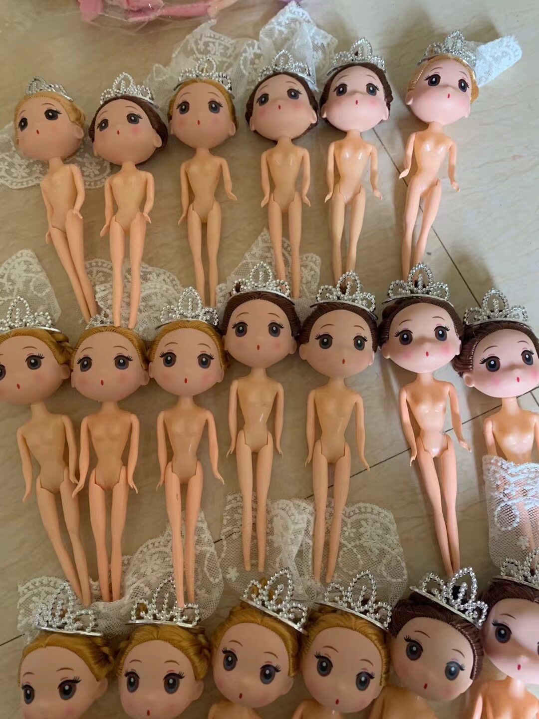 小生日蛋糕素体裸娃芭芘美人鱼芭节日装扮用品