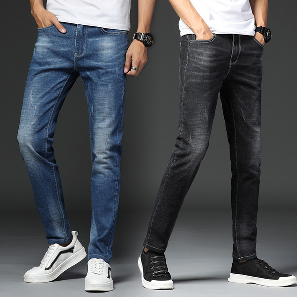 热销男牛仔裤_ 男士 男裤 修身 潮流 男装 长裤