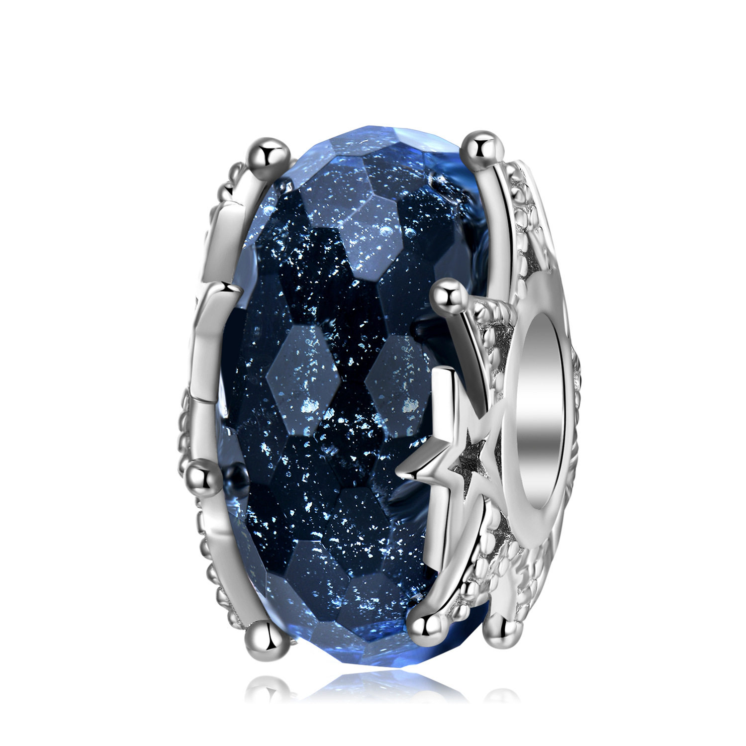 深邃蓝色星星琉璃珠925纯银项链手链diy配件串珠饰品水晶吊坠,饰品/流行首饰/时尚饰品新,琉璃,淘宝优惠券,粉丝福利购,淘宝优惠卷