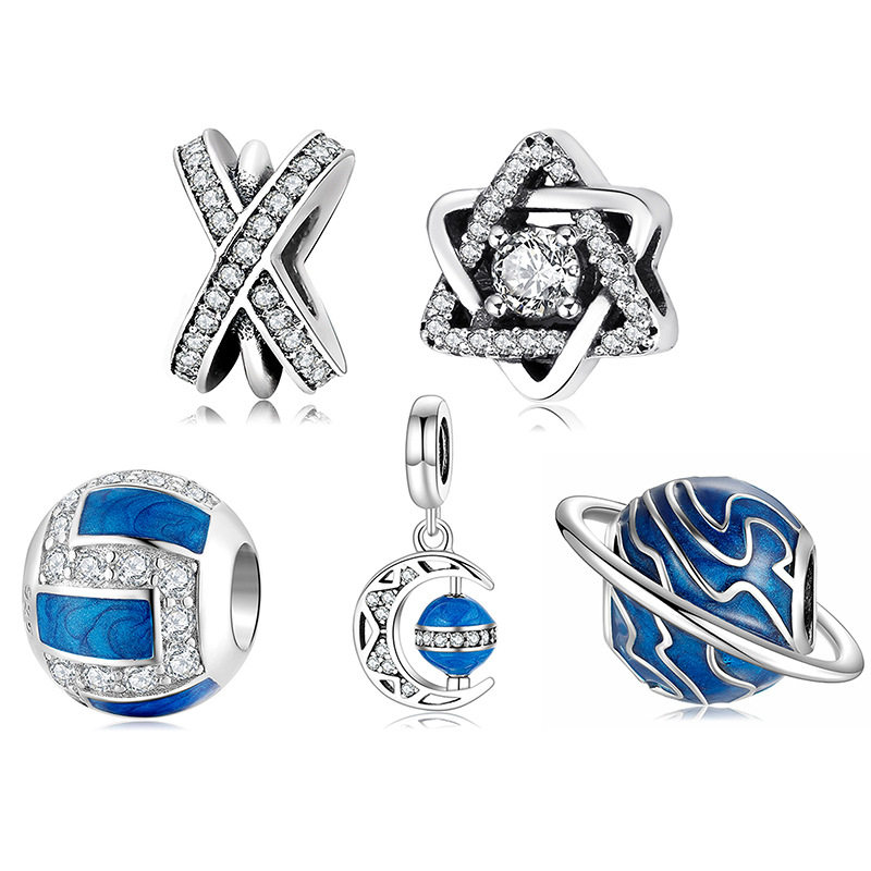 通体S925纯银珠子时尚个性手链配饰手工DIY配件珐琅银饰吊坠串珠,饰品/流行首饰/时尚饰品新,银饰手链,淘宝优惠券,粉丝福利购,淘宝优惠卷