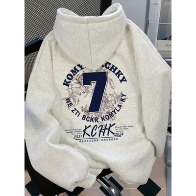 女童冬装痞帅加绒连帽男生外套