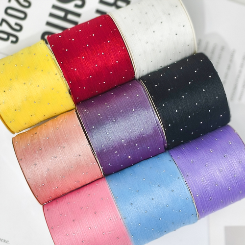 8cm皱纹褶皱纱丝带蛋糕礼盒丝带