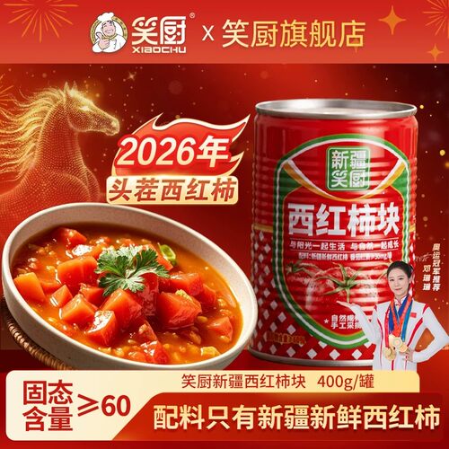 笑厨新疆番茄块400g去皮0脂肪