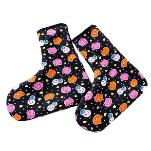 大人地板袜秋冬加绒印花长统袜套加厚保暖成人男女士靴袜水鞋袜子