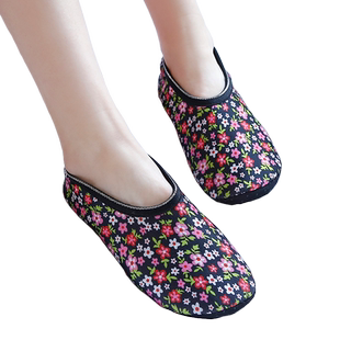 印花5双装秋冬加绒加厚成人女地板袜居家保暖男袜套防滑大人鞋袜