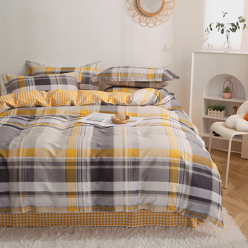 高品质纯棉床单款简约全棉四件套