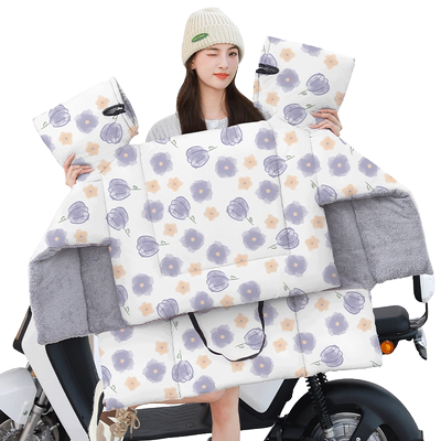 电动车挡风被冬季款加绒加厚