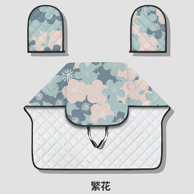 两件式电动车挡风被夏季防晒遮阳罩防水防雨电动自行车电瓶摩托