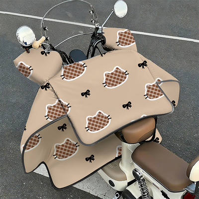 2025新款电动车挡风被冬季加厚加绒双面防水防雨防风罩电瓶车通用