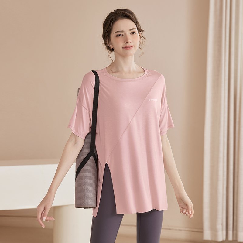 运动上衣女宽松显瘦速干T恤罩衫短袖跑步健身夏季新款瑜伽服套装