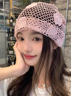 手工钩针编织堆堆帽子女夏季薄款