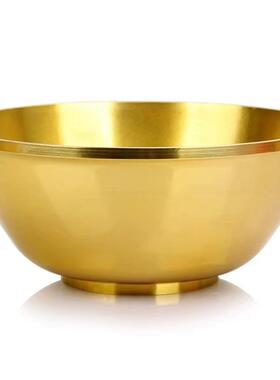 黄铜碗加厚铜碗饭碗家用米饭碗铜器摆件铜餐具金属厂家实心