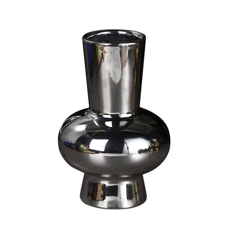 创意电镀银色陶瓷花瓶花插北欧玄关客厅样板间桌面摆件饰品软装,橡塑材料及制品,工业陶瓷,淘宝优惠券,粉丝福利购,淘宝优惠卷