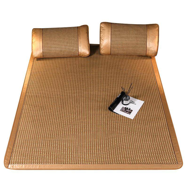 双面冰丝凉席夏季藤席三件套正反两用家用学生宿舍可折叠席子古藤,床上用品,藤席,淘宝优惠券,粉丝福利购,淘宝优惠卷