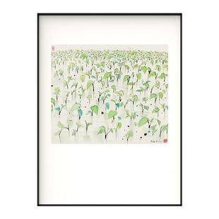 新中式客厅装饰画吴冠中水墨山水画餐厅卧室壁画禅意茶室玄关挂画