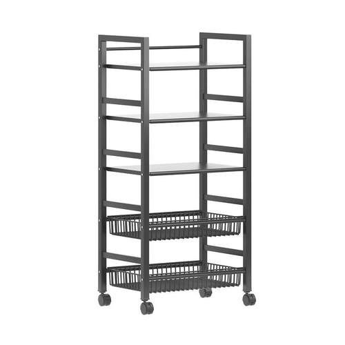 可移动多层蔬果杂物篮微波炉架储菜收纳置物架特厚厨房置物架