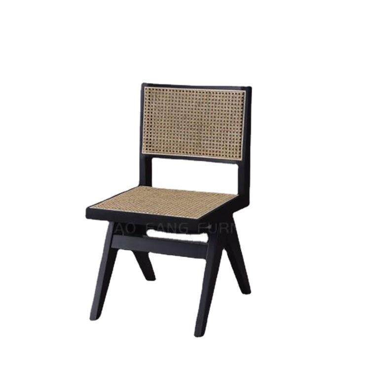 北欧实木藤编椅复古靠背椅设计师昌迪加尔无扶手阳台藤椅北欧餐椅,住宅家具,餐椅,淘宝优惠券,粉丝福利购,淘宝优惠卷