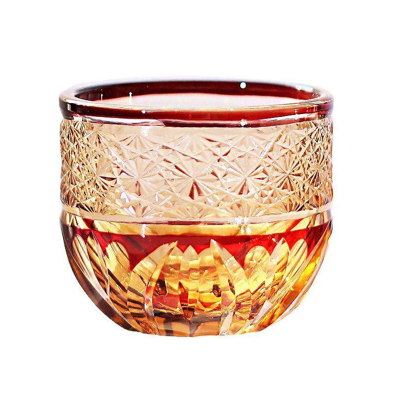 日式清酒杯江户切子手工雕刻水晶玻璃杯白酒杯烧酒杯家用酒具套装