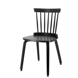 温莎椅中古风实木餐椅家用意式极简休闲椅凳子有靠背椅子