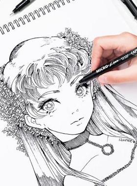MS-806B黑色防水针管笔漫画设计描边美术勾线笔手绘速写笔
