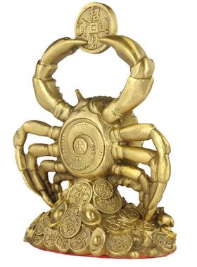 厂家黄铜八方来财螃蟹横财螃蟹钳手中有钱富甲一方螃蟹