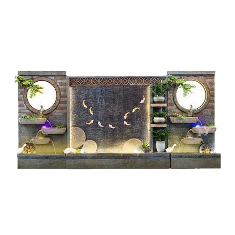 大型田园流水屏风玄关水幕墙喷泉水景景观假山落地摆件公司送礼,家居饰品,流水摆件,淘宝优惠券,粉丝福利购,淘宝优惠卷