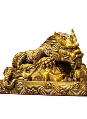 祥瑞避水兽财福摆件工艺品客厅家居铜摆饰办公室店铺装饰品开业礼