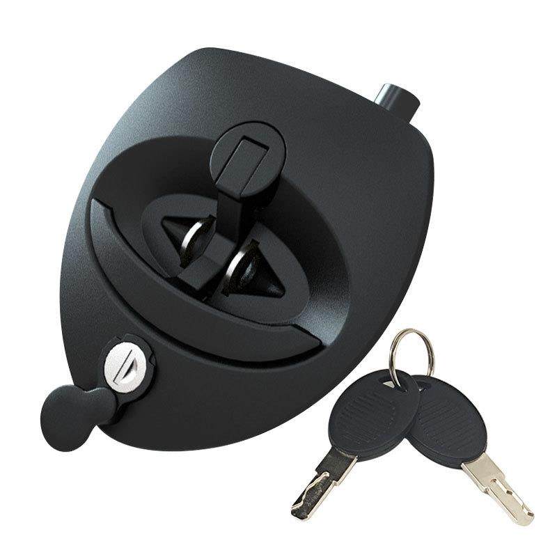 BSS831-1RV卡车工具箱桃形锁拖车仓门碗锁T形把手压缩锁仪表箱锁