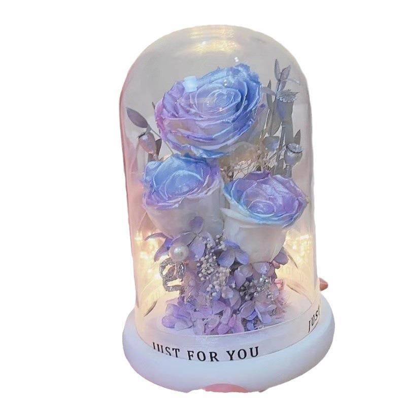 厂家直发送女友生日表白永生花玫瑰花三生三世玻璃罩夜灯礼盒,家居饰品,餐桌花艺,淘宝优惠券,粉丝福利购,淘宝优惠卷