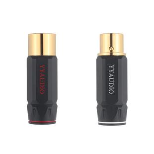 纯铜镀金卡农头三芯卡侬公母插头XLR平衡话筒音频线接头端子