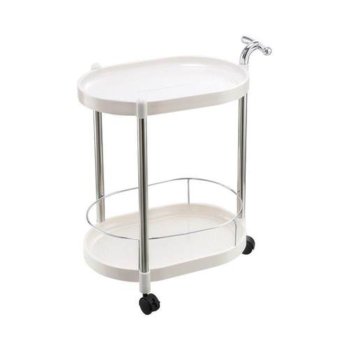 多功能轻奢双层小推车可移动置物架床头茶几零食车落地收纳储物架