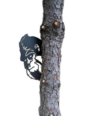 Peek-a-BooFlippingOffMetalSign地插花园围栏农场庭院装饰