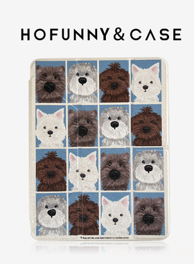 韩系puppy小狗Y+3折iPadPro保护壳2024新款适用苹果ipadAir6/5带笔槽10.2防摔第10代10.9平板保护套女11/13寸