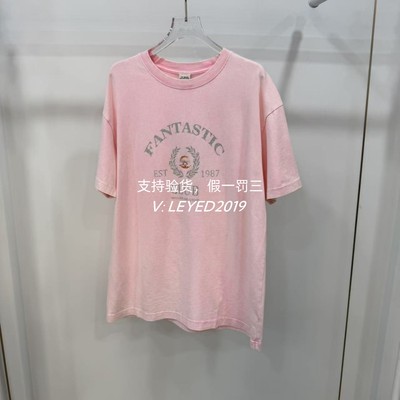 专柜正品JS/JSister2024夏季新款T恤宽松上衣粉色S421101187-499