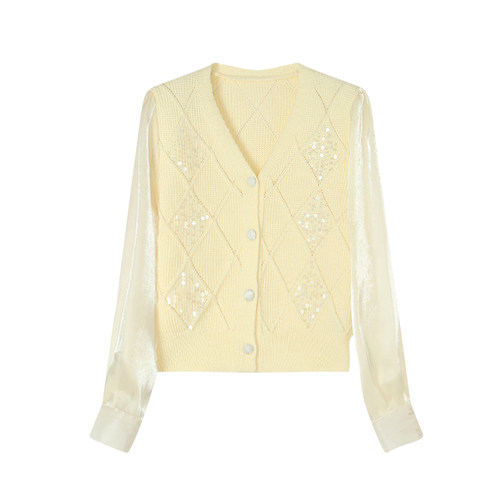 MixMax/ins特卖2024春季国内专柜正品长袖针织开衫1241236227-849