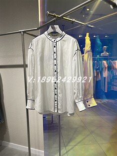 Jessy·Line杰西莱专柜2024春款黑白衬衫410202717-639