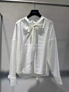 杰茜莱JESSYLINE2024秋款专柜正品白蓝色衬衫431102407-369