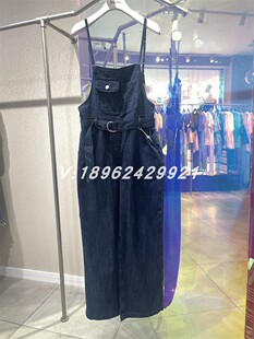 Jessyline专柜正品2024春新款宽松连体裤牛仔背带裤410210736-829