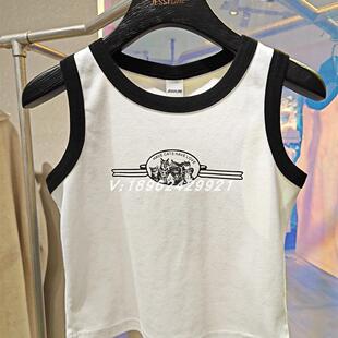 专柜正品Jessy·Line杰西莱杰茜莱2024春款白色背心412101113-189