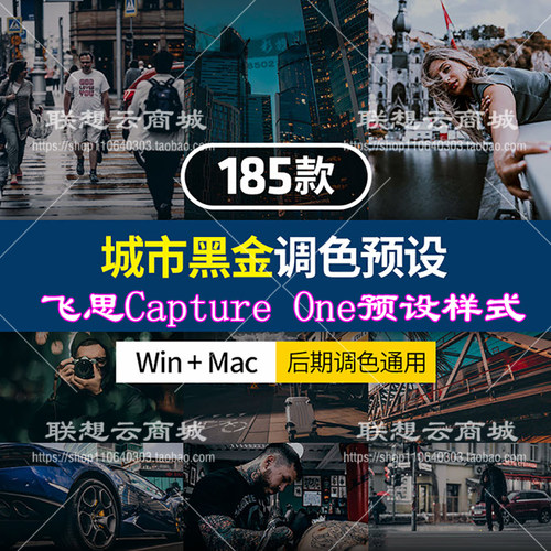 飞思Capture One预设工业风城市黑金夜景旅街拍胶片人像