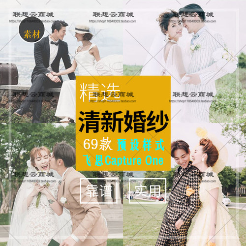 飞思Capture One预设日系文艺小清新影楼人像婚纱写真