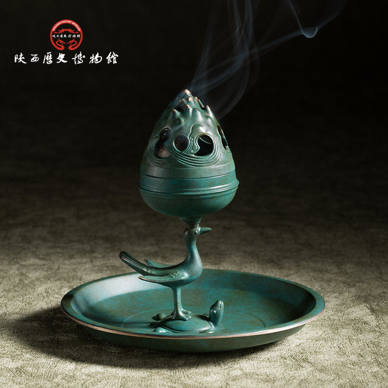 陕西历史博物馆铜师傅朱雀铜熏炉铜摆件桌面装饰品西安文创纪念品