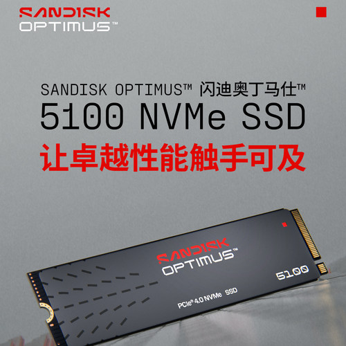 闪迪奥丁马仕SN5100 500G 1T 2T M.2 NVME 4.0 SSD电脑固态硬盘