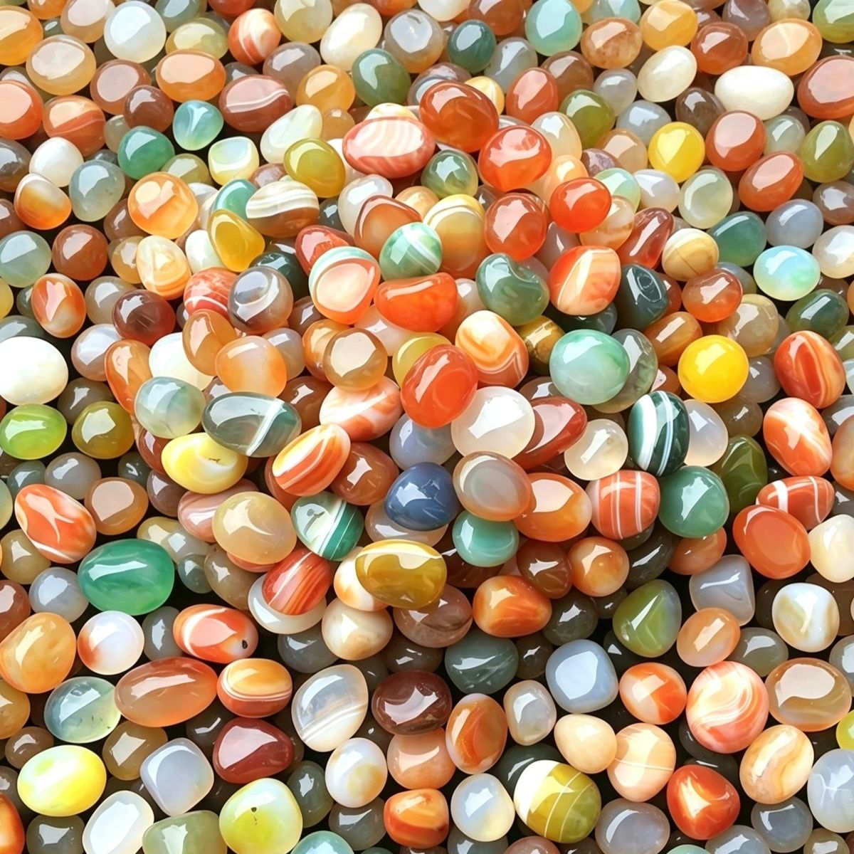 南京雨花石天然鱼缸造景石五彩石水培花盆栽鹅卵石小石头小彩碎石