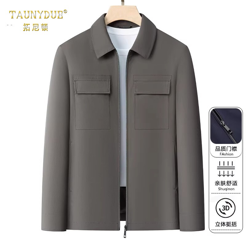 TAUNYDUE男士翻领短款夹克2026春