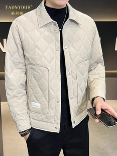 潮流外套翻领修身 中年男装 夹克男士 2025年新款 保暖衣服 秋冬装 时尚