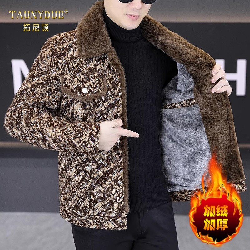 TAUNYDUE高端男士加绒加厚外套冬